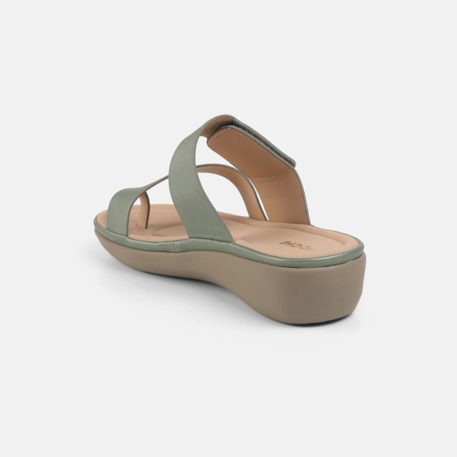 Mochi Women Green Casual Slip Ons (SKU: 32-801386-21-36)
