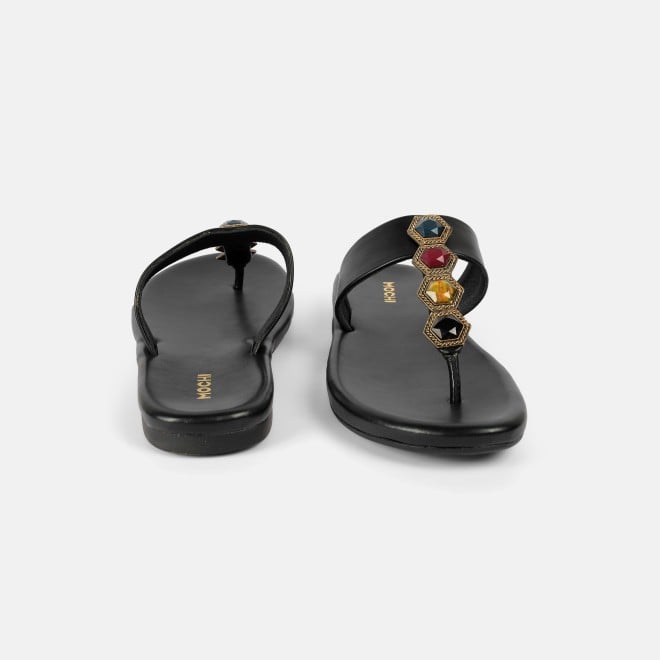 Mochi Women Black Ethnic Slippers (SKU: 32-801461-11-36)