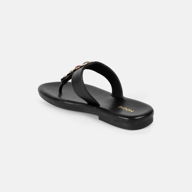 Mochi Women Black Ethnic Slippers (SKU: 32-801461-11-36)