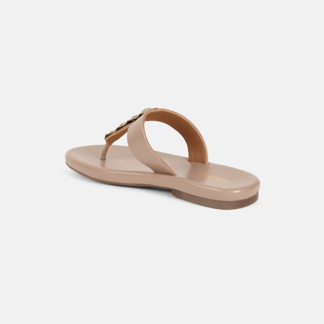Mochi Women Beige Ethnic Slippers (SKU: 32-801461-20-37)