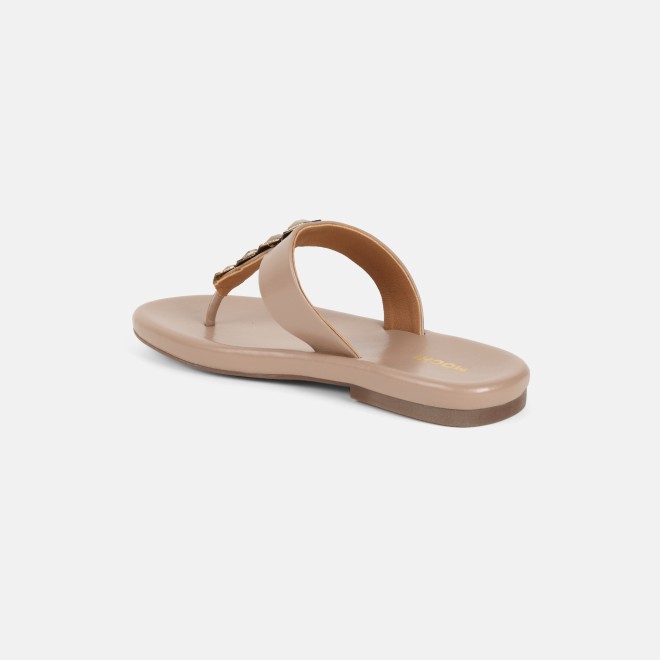 Mochi Women Beige Ethnic Slippers (SKU: 32-801461L-20-42)
