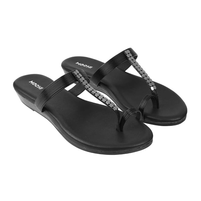 Mochi Women Black Casual Slippers (SKU: 32-801649-11-37)
