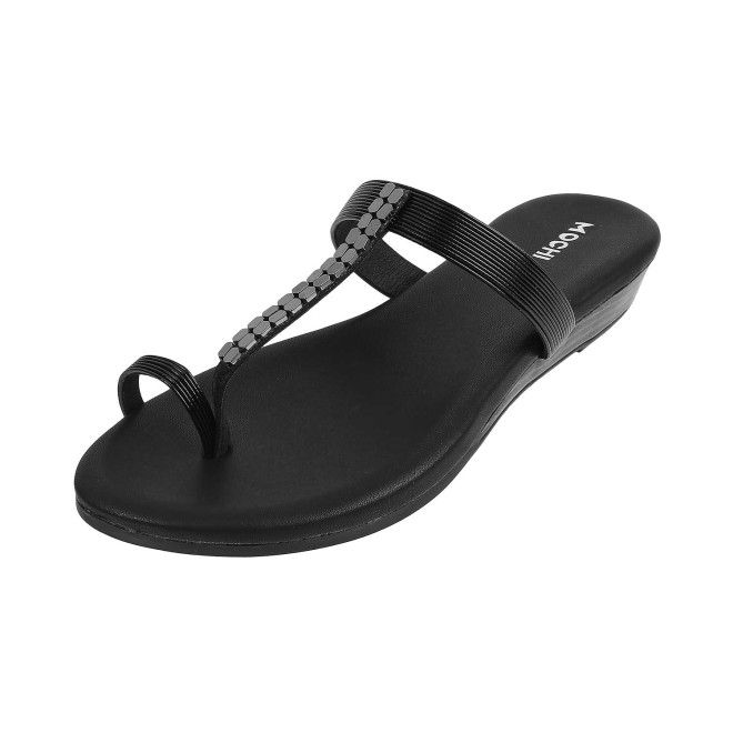 Mochi Women Black Casual Slippers (SKU: 32-801649-11-37)