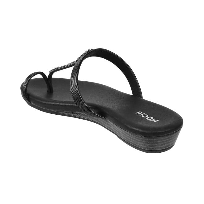 Mochi Women Black Casual Slippers (SKU: 32-801649-11-37)