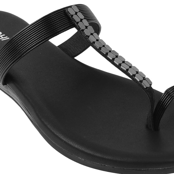 Mochi Women Black Casual Slippers (SKU: 32-801649-11-37)