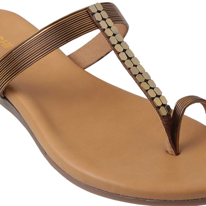 Mochi Women Antic-gold Casual Slippers (SKU: 32-801649-28-37)