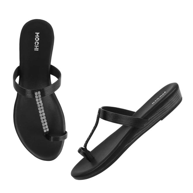 Mochi Women Black Casual Slippers (SKU: 32-801649-11-37)