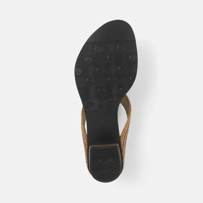 Mochi Women Antic-gold Ethnic Slip Ons (SKU: 32-809487-28-38)