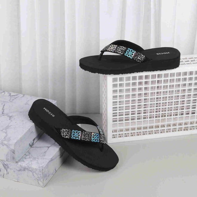 Mochi Women Black Casual Slippers (SKU: 32-819-11-37)