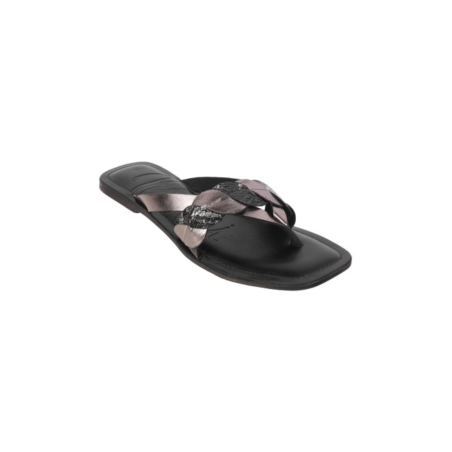 Mochi Women Gun-metal Casual Slip-Ons (SKU: 32-839-29-37)