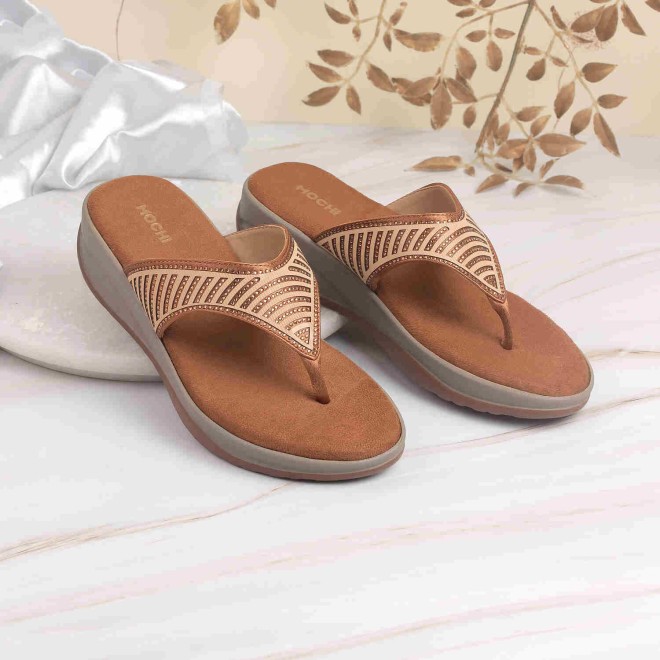 Mochi Women Antic-gold Casual Sandals (SKU: 32-863-28-36)