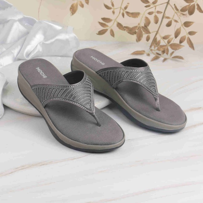 Mochi Women Gun-metal Casual Sandals (SKU: 32-863-29-36)