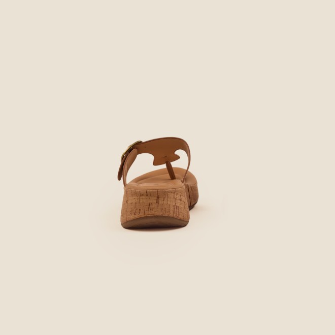 Mochi Women Tan Casual Slippers (SKU: 32-879-23-36)