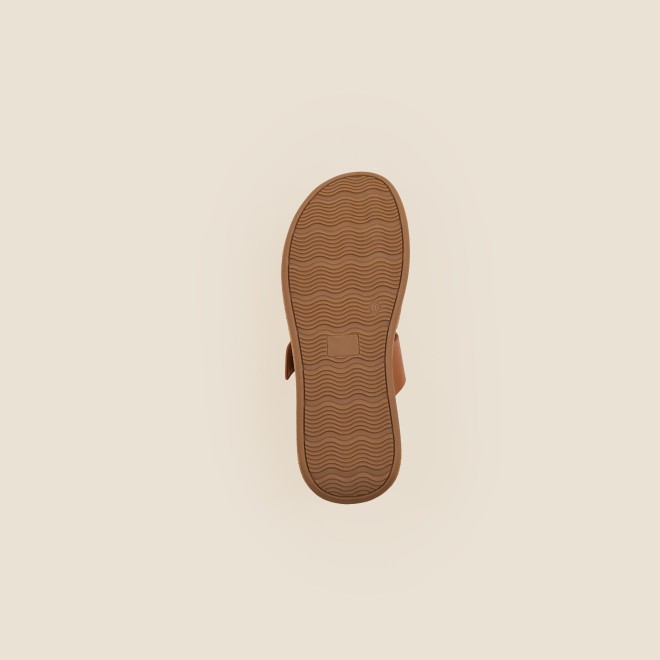 Mochi Women Tan Casual Slippers (SKU: 32-879-23-36)