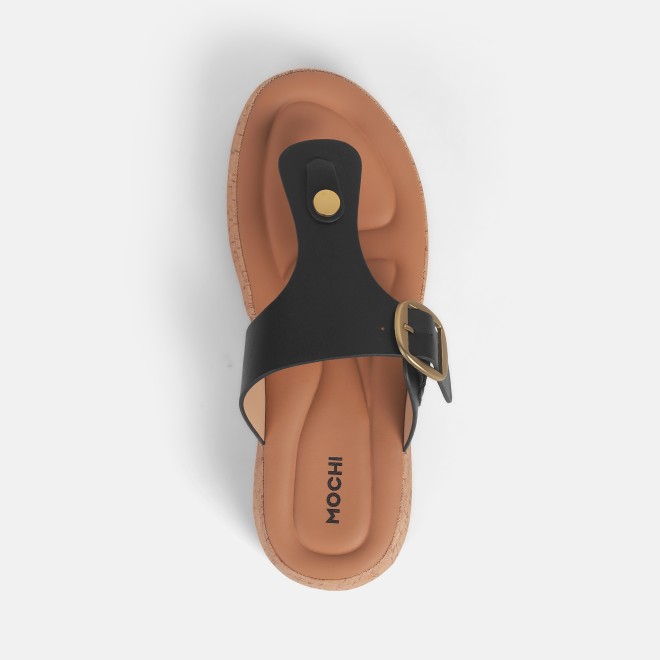 Mochi Women Black Casual Slippers (SKU: 32-879-11-36)