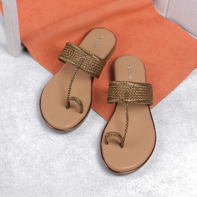 Mochi Women Antic-gold Casual Sandals