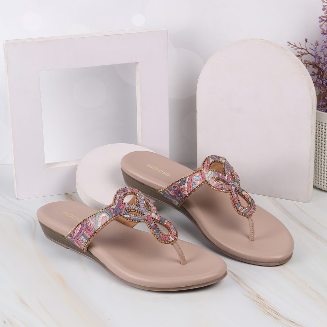 Women Peach Casual Sandals