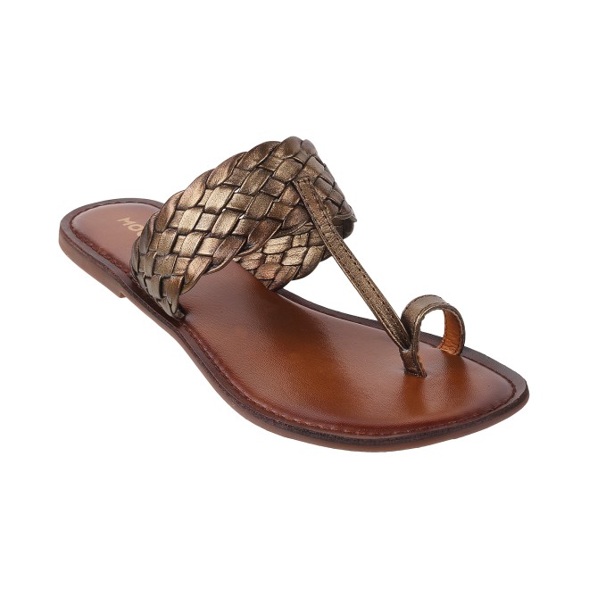 Women Antic-gold Casual Slip Ons