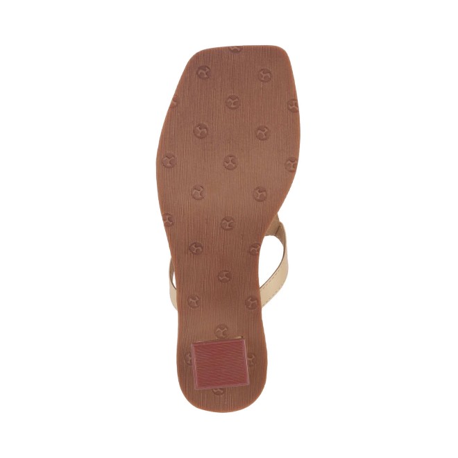 Mochi Women Beige Casual Slippers (SKU: 32-951-20-36)