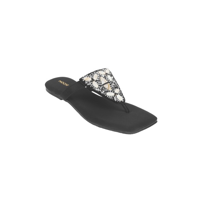 Mochi Women Black Casual Slippers (SKU: 32-952-11-36)