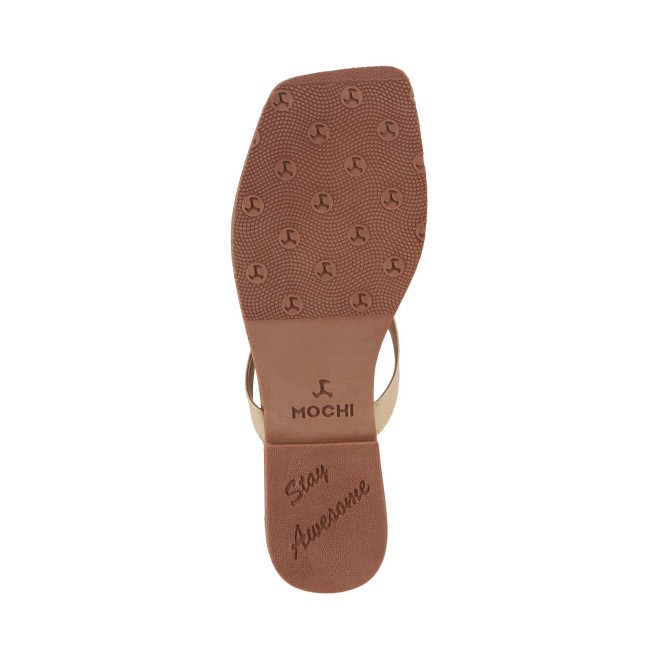 Mochi Women Beige Casual Slippers (SKU: 32-954-20-37)