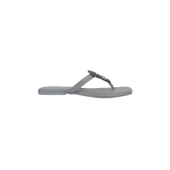 Mochi Women Grey Casual Slippers (SKU: 32-966-14-37)