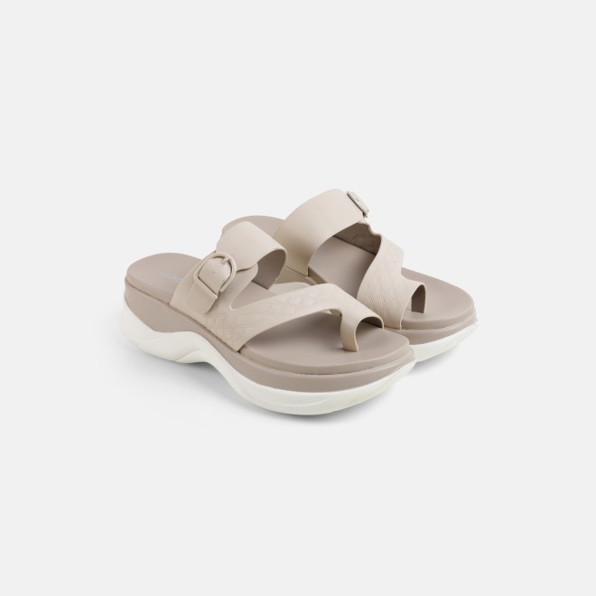 Mochi Women Beige Casual Slip Ons (SKU: 32-9662-20-36)