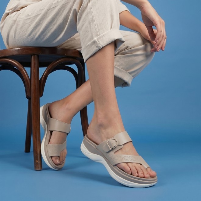 Mochi Women Beige Casual Slip Ons (SKU: 32-9662-20-36)