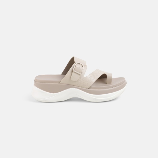 Mochi Women Beige Casual Slip Ons (SKU: 32-9662-20-36)