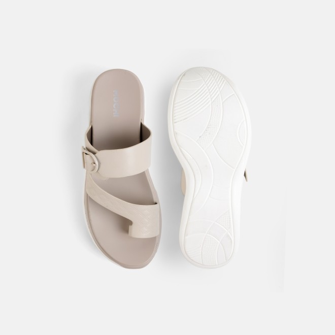 Mochi Women Beige Casual Slip Ons (SKU: 32-9662-20-36)