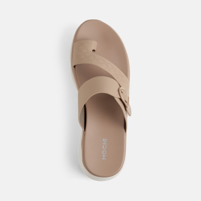 Mochi Women Tan Casual Slip Ons (SKU: 32-9662-23-37)
