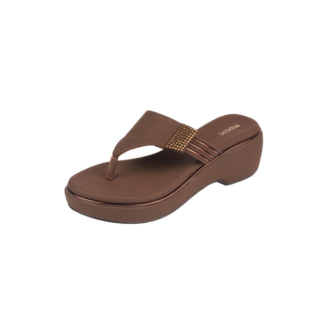 Mochi Women Brown Casual Slip Ons (SKU: 32-984-12-42)