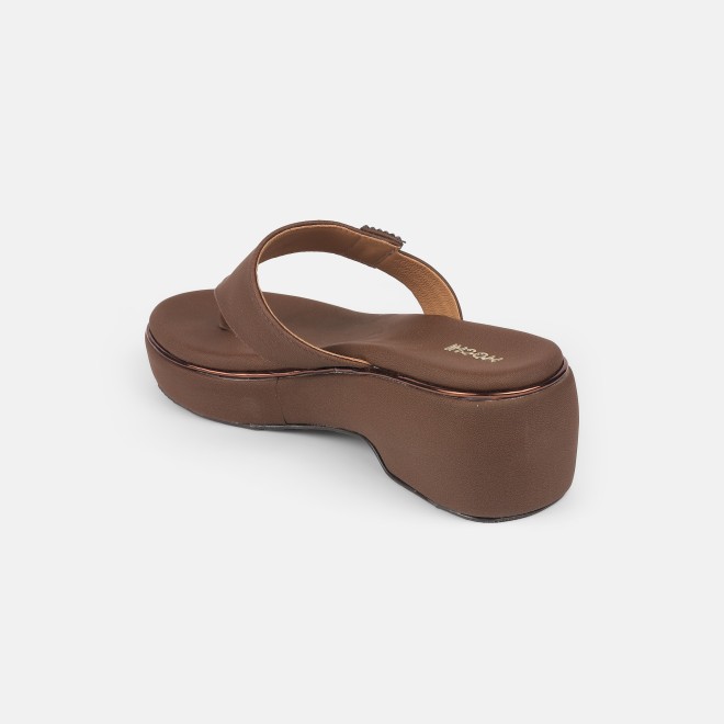 Mochi Women Brown Casual Slip Ons (SKU: 32-984-12-42)