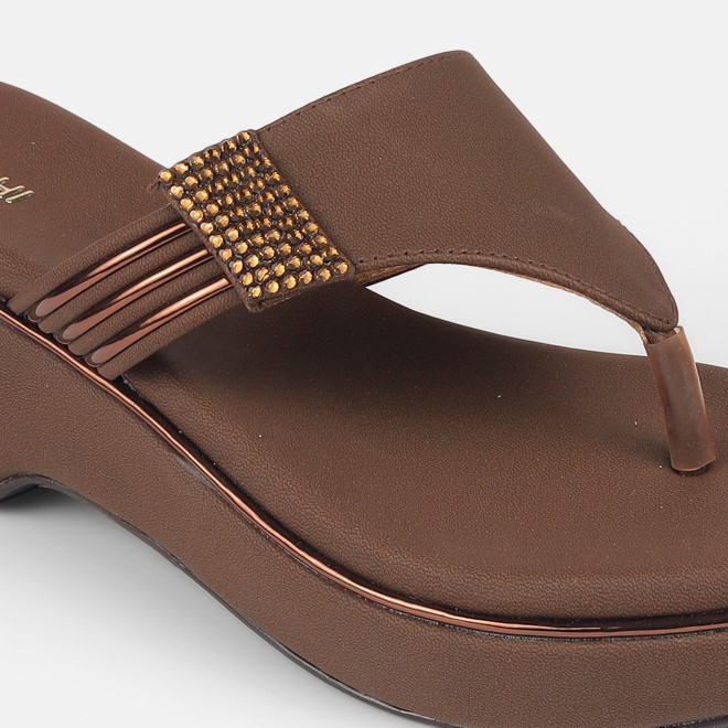 Mochi Women Brown Casual Slip Ons (SKU: 32-984-12-42)
