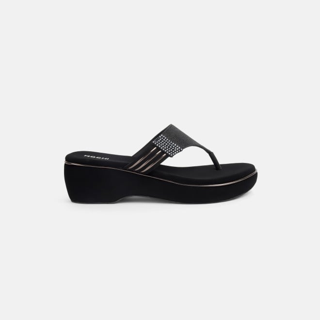 Mochi Women Black Casual Slip Ons (SKU: 32-984L-11-42)