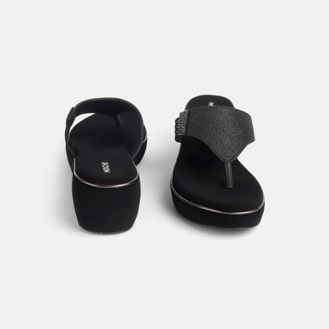 Mochi Women Black Casual Slip Ons (SKU: 32-984L-11-42)
