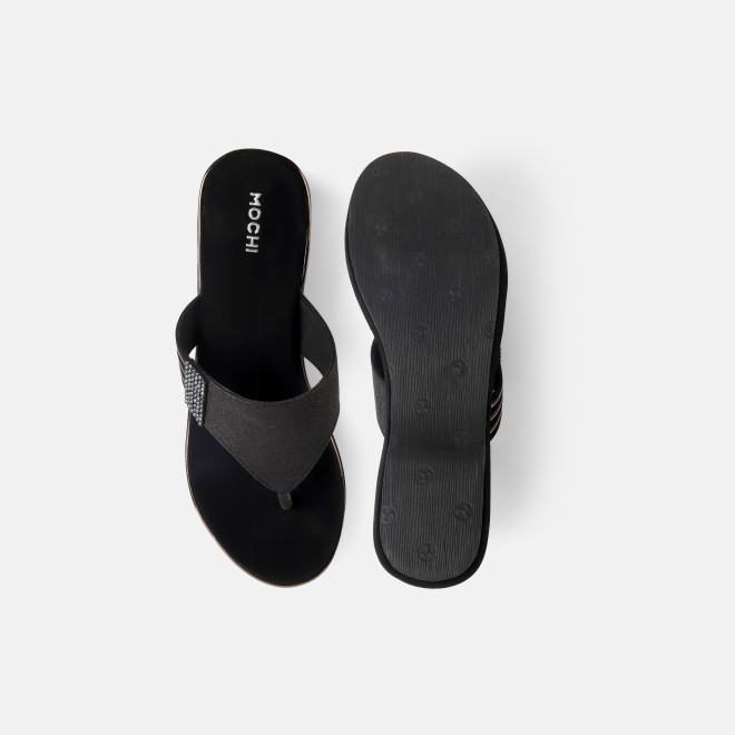 Mochi Women Black Casual Slip Ons (SKU: 32-984L-11-42)