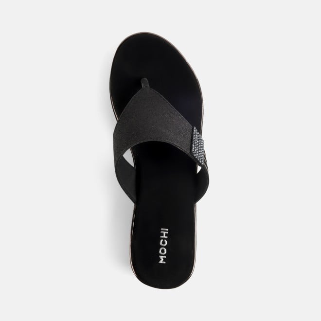 Mochi Women Black Casual Slip Ons (SKU: 32-984L-11-42)
