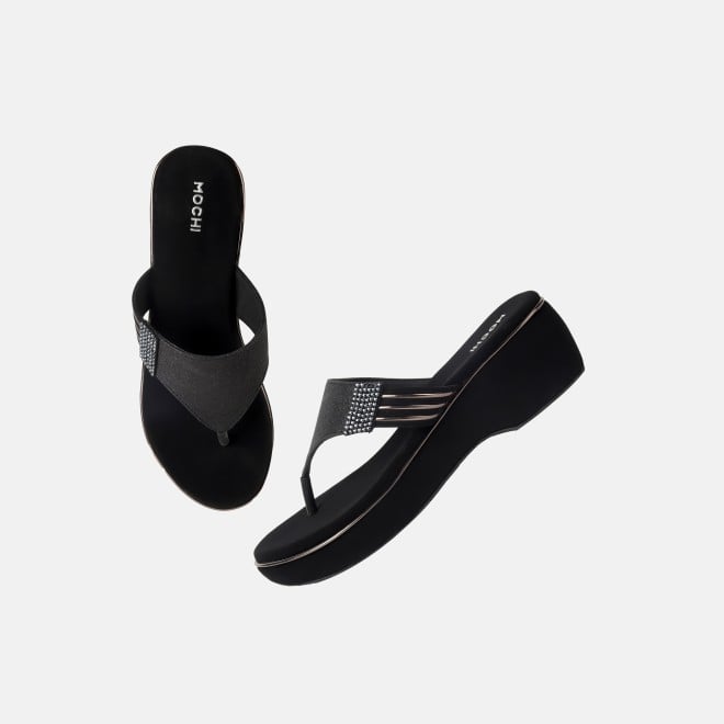 Mochi Women Black Casual Slip Ons (SKU: 32-984L-11-42)
