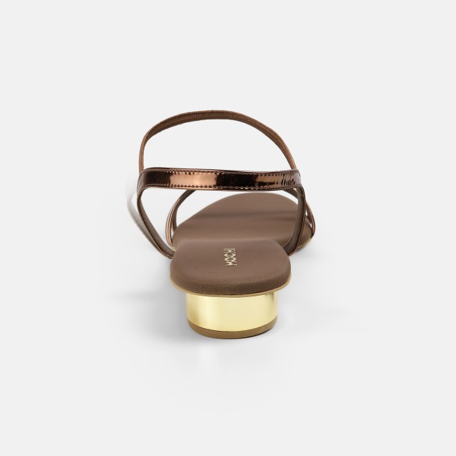 Mochi Women Bronze Casual Sandals (SKU: 33-1001-46-36)