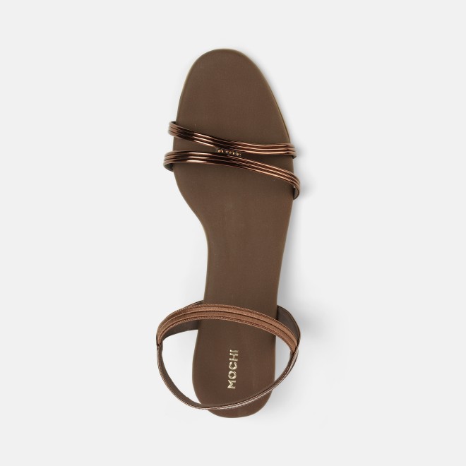 Mochi Women Bronze Casual Sandals (SKU: 33-1001-46-36)