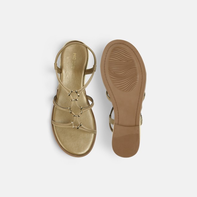Mochi Women Beige Casual Sandals (SKU: 33-1009-20-36)