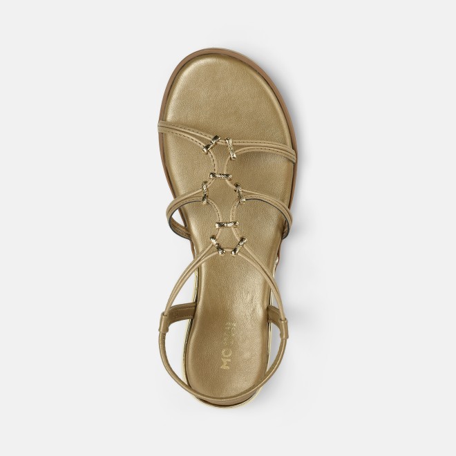 Mochi Women Beige Casual Sandals (SKU: 33-1009-20-36)