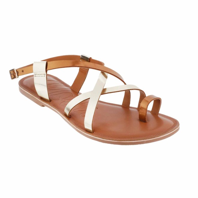 Mochi Women Gold Casual Sandals (SKU: 33-1057-15-36)