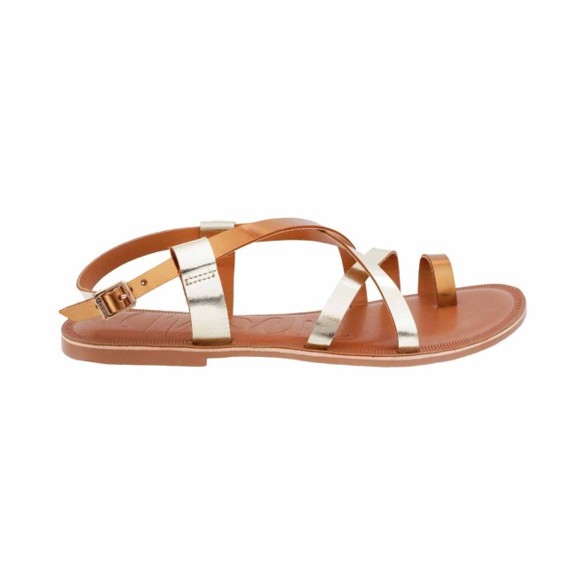 Mochi Women Gold Casual Sandals (SKU: 33-1057-15-36)