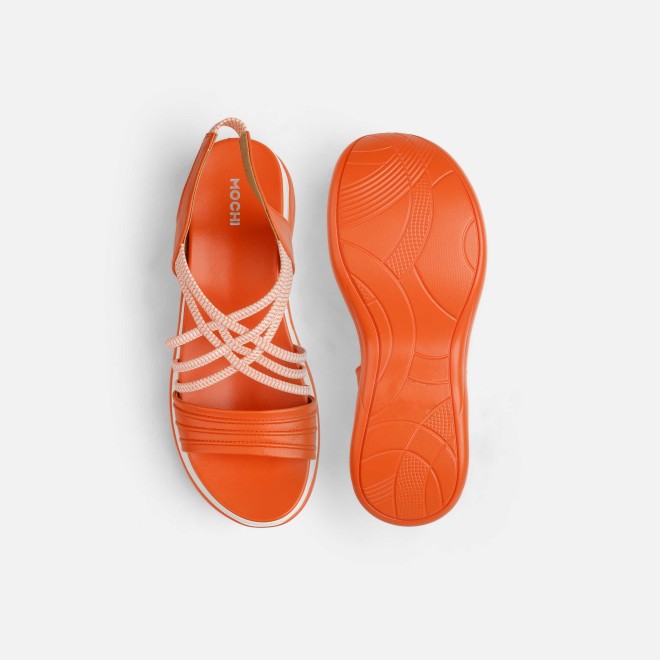 Mochi Women Orange Casual Sandals (SKU: 33-1166-25-36)