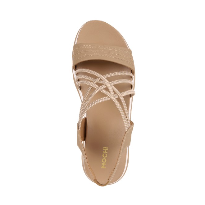 Mochi Women Beige Casual Sandals (SKU: 33-1166-20-36)