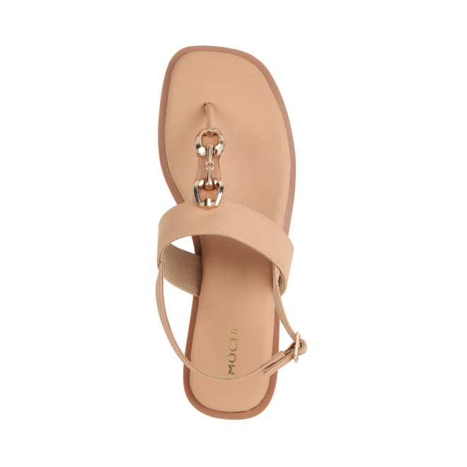Mochi Women Beige Casual Sandals (SKU: 33-1167-20-36)