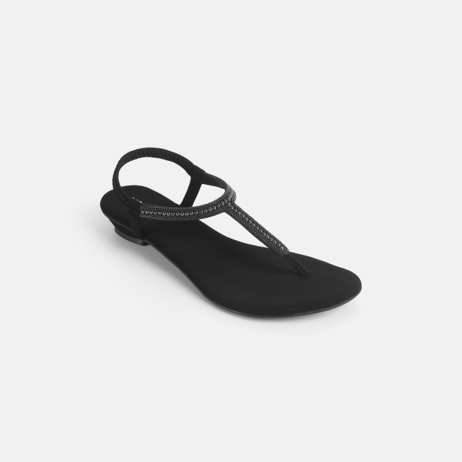 Mochi Women Black Casual Sandals
