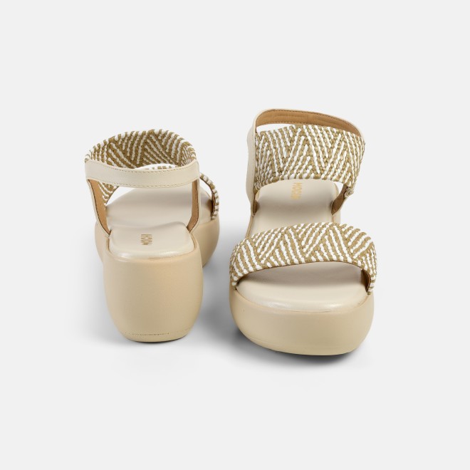 Mochi Women Beige Casual Slippers (SKU: 33-1200-20-40)